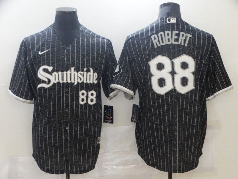 Men Chicago White Sox #88 Robert City Edition Black Game Nike 2021 MLB Jersey->chicago white sox->MLB Jersey